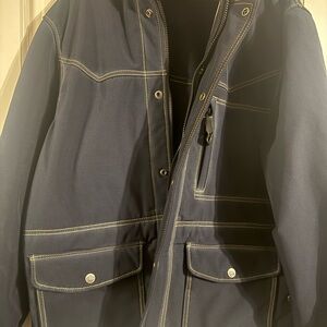STS Ranchwear Men's Dark Blue Jacket with Contrast Stitching